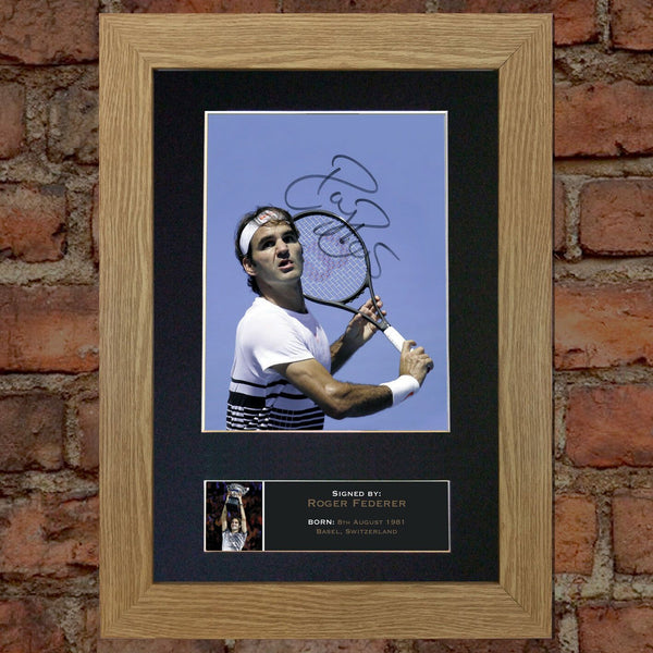 ROGER FEDERER tennis Signed Autograph Mounted Photo REPRODUCTION PRINT A4 671