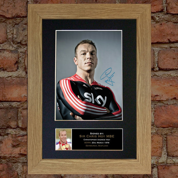 CHRIS HOY Mounted Signed Photo Reproduction Autograph Print A4 268