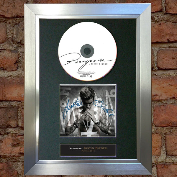 JUSTIN BIEBER Purpose Signed Album COVER Repro Cd Print A4 Photo Autograph 68