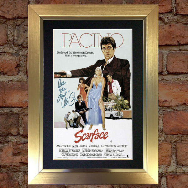 AL PACINO SCARFACE Mounted Signed Photo Reproduction Autograph Print A4 12