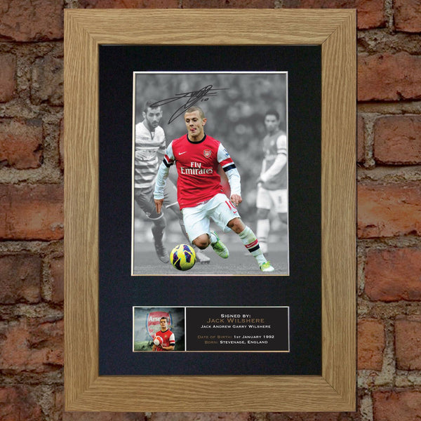 JACK WILSHERE Signed Mounted Photo Reproduction Autograph A4 387