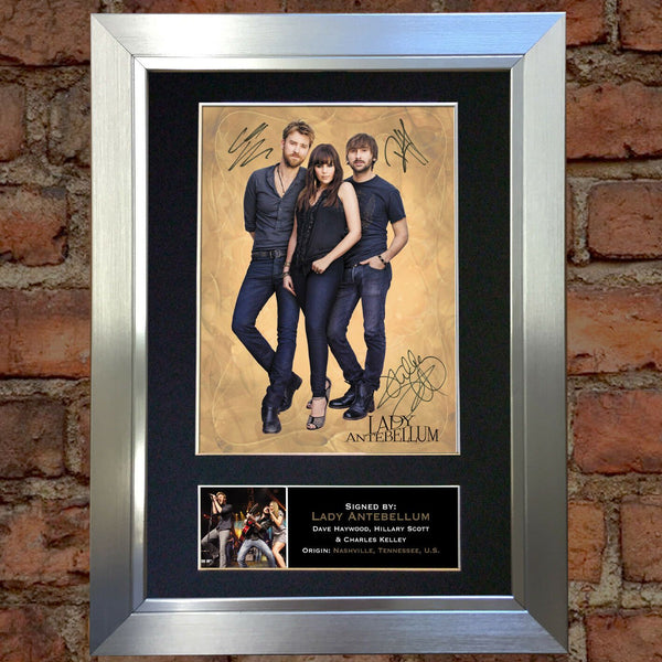 LADY ANTEBELLUM Mounted Signed Photo Reproduction Autograph Print A4 261