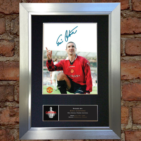 ERIC CANTONA Man U Signed Autograph Mounted Photo Repro A4 Print 488
