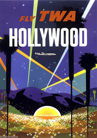 HOLLYWOOD VINTAGE RETRO TRAVEL Poster Nostalgic Home Art Print Wall Decor #36