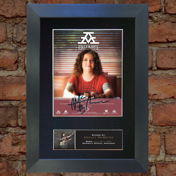 ASHLEY MCBRYDE Photo Autograph Mounted Repro Signed Framed Print A4 785