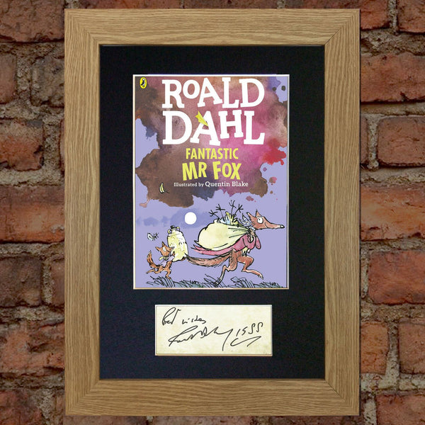 ROALD DAHL Fantastic Mr Fox Book Cover Autograph Signed Repro A4 Print 672