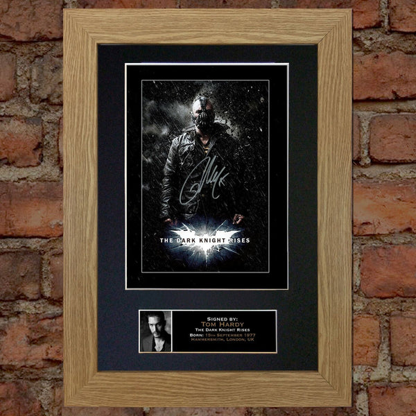 TOM HARDY Batman Signed Autograph Mounted Photo REPRODUCTION PRINT A4 105