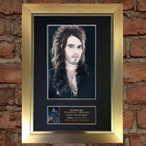 RUSSELL BRAND Mounted Signed Photo Reproduction Autograph Print A4 1