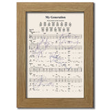 The Who My Generation Signed Music Sheet Album Autograph Print #806
