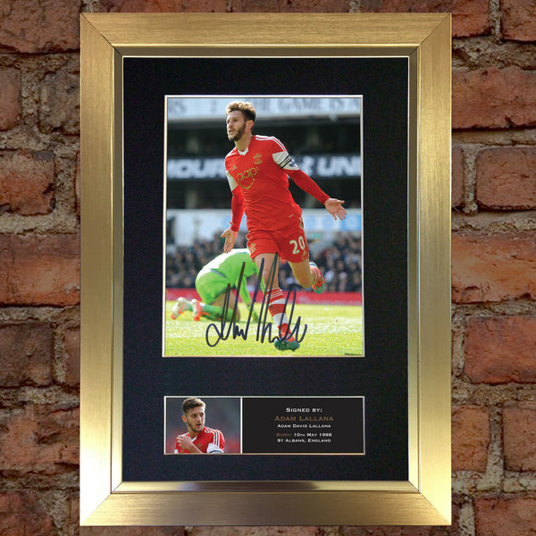 ADAM LALLANA Southampton Signed Autograph Mounted Photo RE-PRINT A4 450