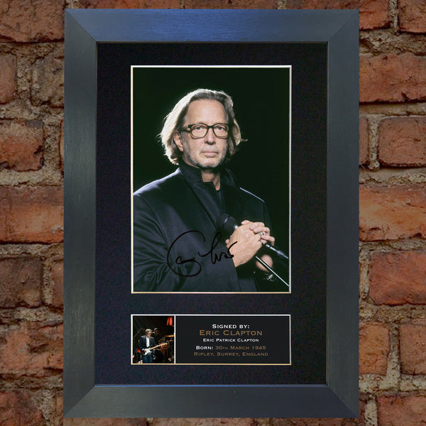 ERIC CLAPTON Autograph Mounted Photo Reproduction QUALITY PRINT A4 328