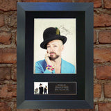 BOY GEORGE Autograph Mounted Photo Reproduction QUALITY PRINT A4 394