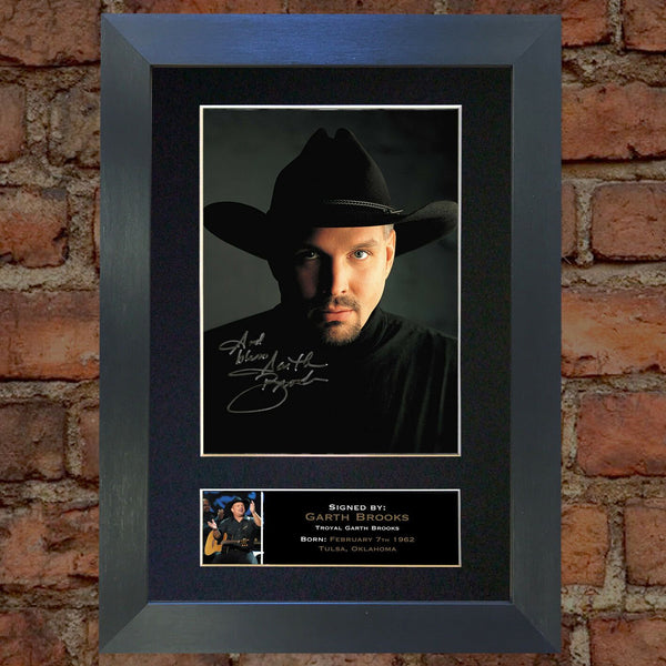 GARTH BROOKS Mounted Signed Photo Reproduction Autograph Print A4 332