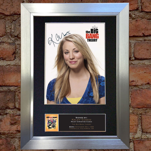 KALEY CUOCO Big Bang Mounted Signed Photo Reproduction Autograph Print A4 354