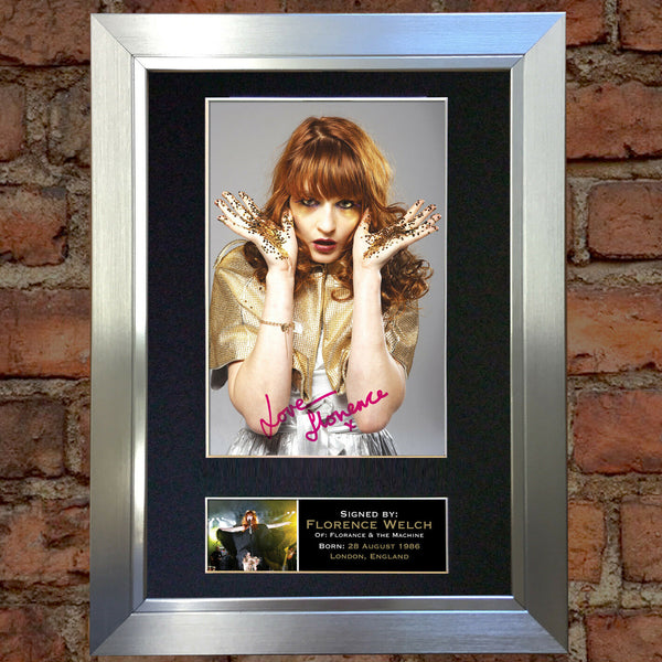 FLORENCE AND THE MACHINE Mounted Signed Photo Reproduction Autograph PrintA4 249