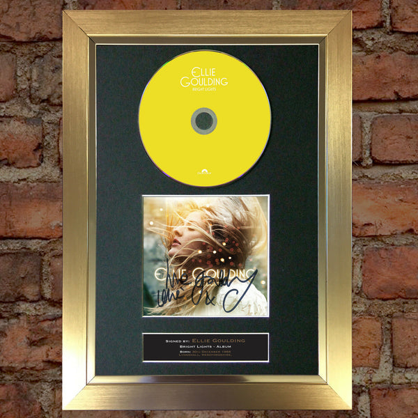 ELLIE GOULDING Bright Lights Album Signed CD COVER MOUNTED A4 Autograph Print 51