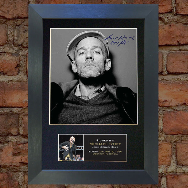 MICHAEL STIPE REM Mounted Signed Photo Reproduction Autograph Print A4 63