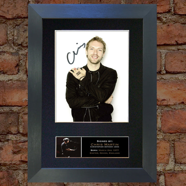 CHRIS MARTIN Coldplay Quality Autograph Mounted Signed Photo Re Print A4 748