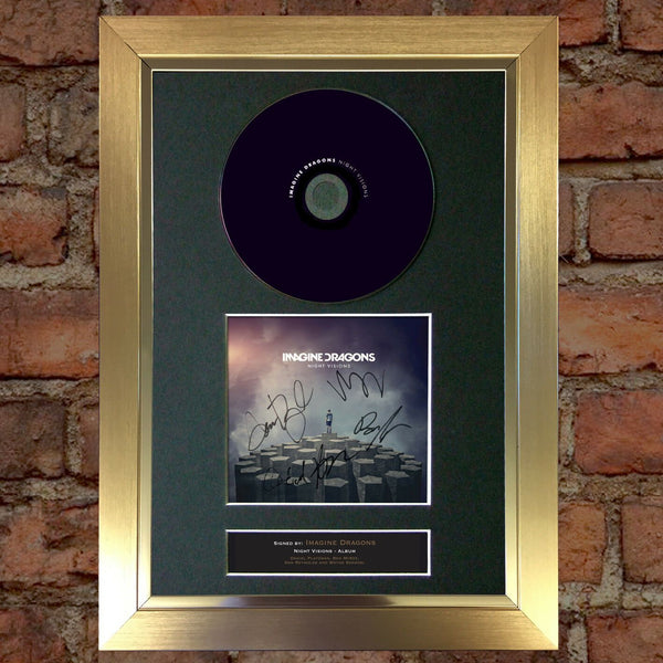 IMAGINE DRAGONS Night Visions Signed CD COVER MOUNTED A4 Autograph Print 19