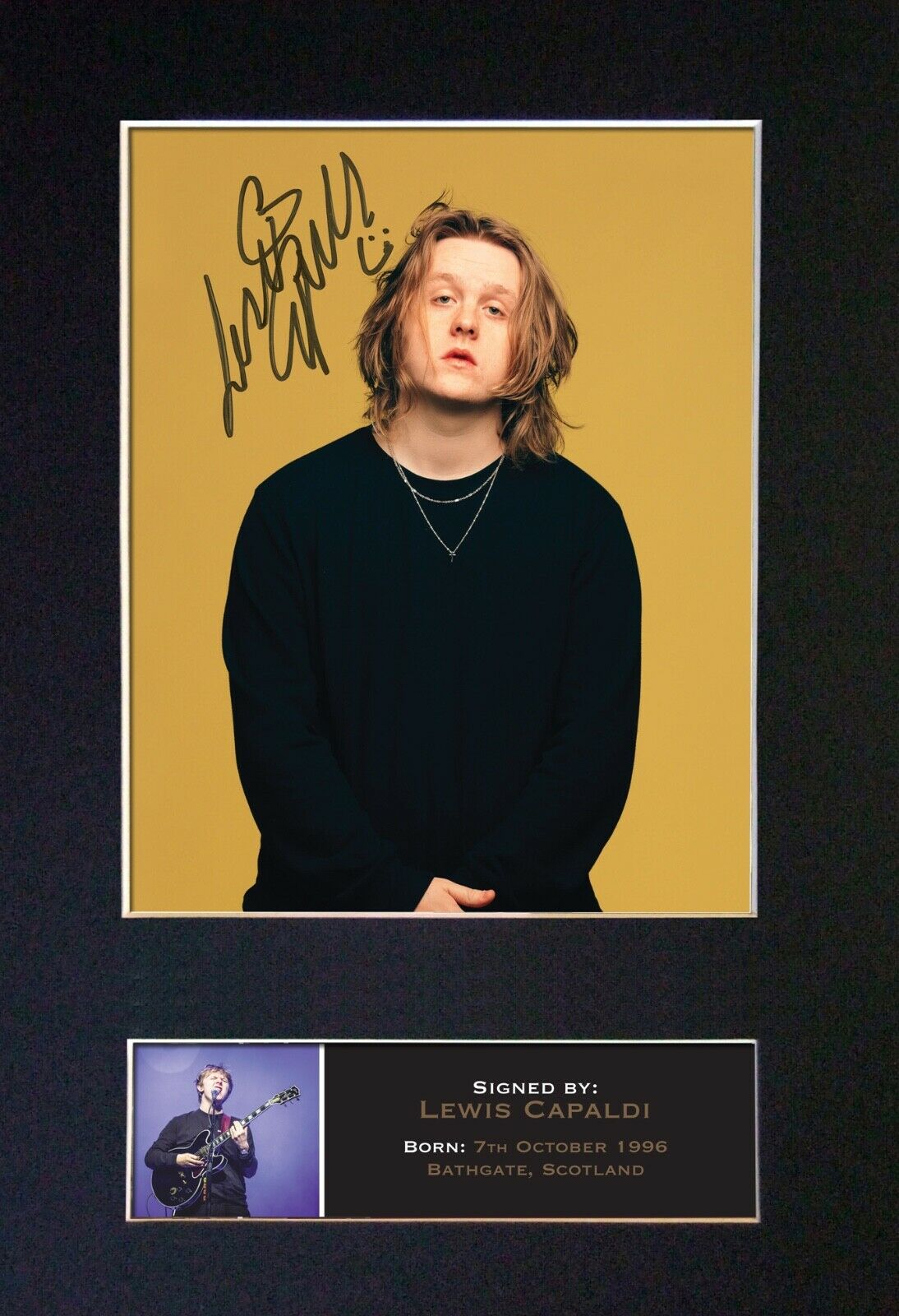 Lewis Capaldi Photo Autograph Mounted Repro Signed Print Ermias Asghedom A4 808