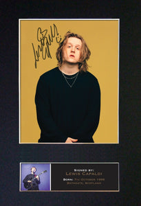 Lewis Capaldi Photo Autograph Mounted Repro Signed Print Ermias Asghedom A4 808