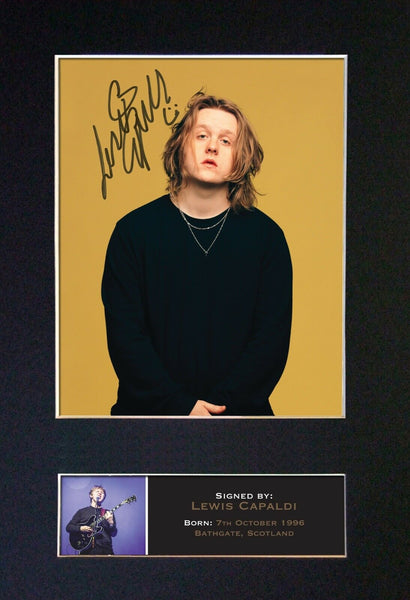 Lewis Capaldi Photo Autograph Mounted Repro Signed Print Ermias Asghedom A4 808