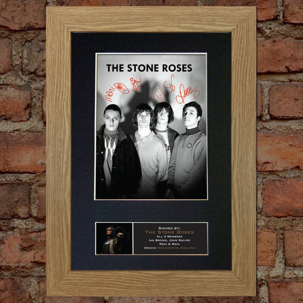 STONE ROSES Quality Autograph Mounted Reproduction Signed Photo PRINT A4 380