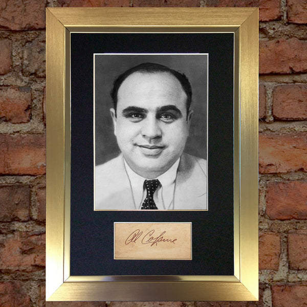 AL CAPONE Gangster RARE Quality Signed Autograph Mounted Photo PRINT A4 574
