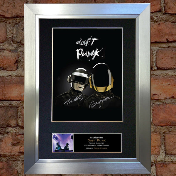 DAFT PUNK Mounted Signed Photo Reproduction Autograph Print A4 353