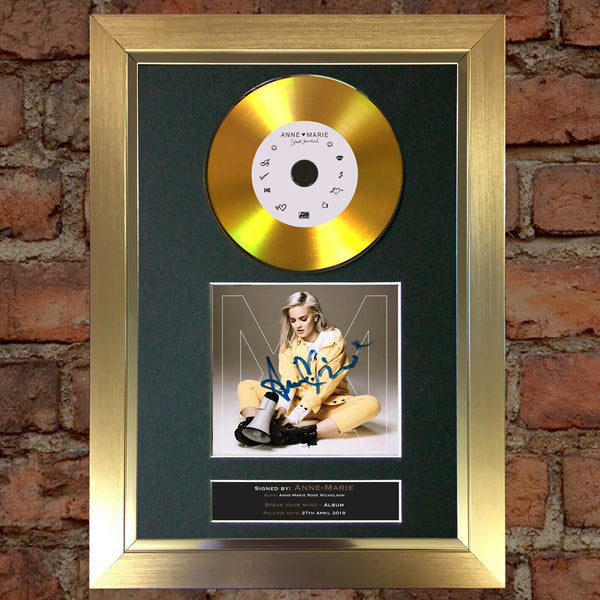 #176 ANNE MARIE speak your mind GOLD DISC Cd Album Signed Autograph Print