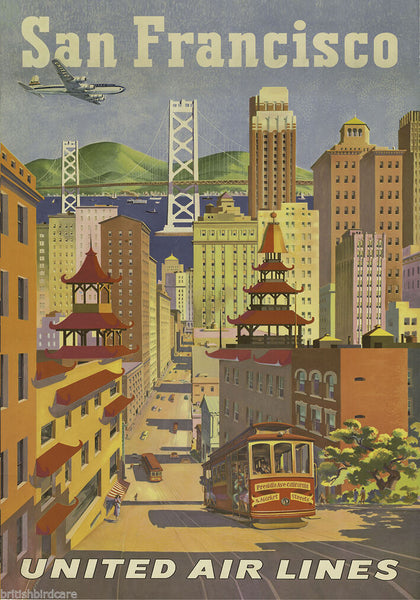 SAN FRANCISCO #2 VINTAGE RETRO TRAVEL Poster Nostalgic Home Print Wall Decor #67