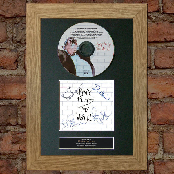 PINK FLOYD The Wall Album Signed CD DISC MOUNTED A4 Reproduction Autograph 13