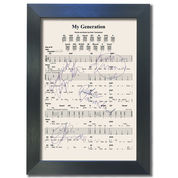 The Who My Generation Signed Music Sheet Album Autograph Print #806