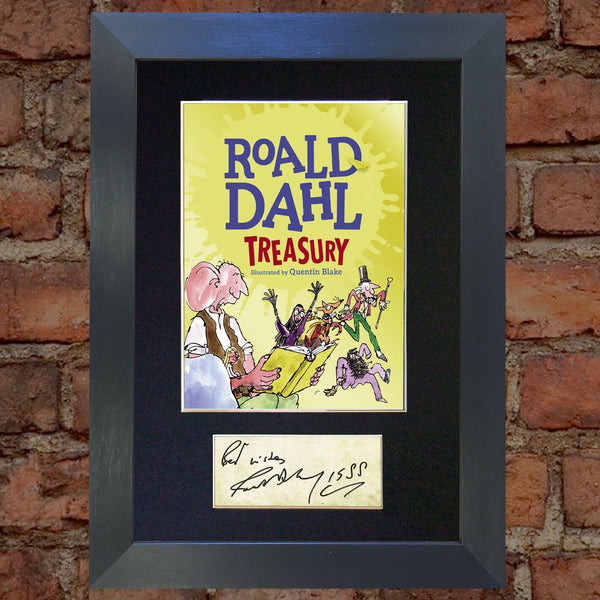 ROALD DAHL The Treasury Book Cover Autograph Signed Mounted Print 684