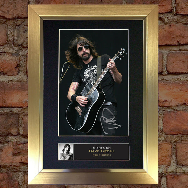 DAVE GROHL Foo Fighters Mounted Signed Photo Reproduction Autograph Print A4 77