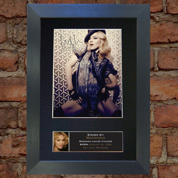 MADONNA Mounted Signed Photo Reproduction Autograph Print A4 229