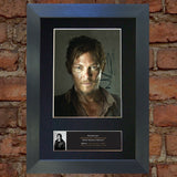 NORMAN REEDUS The Walking Dead Signed Autograph Mounted Photo Repro A4 Print 560