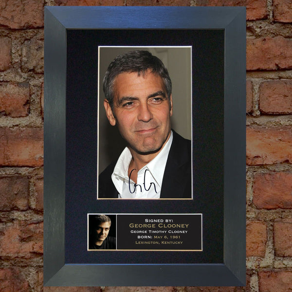 GEORGE CLOONEY Mounted Signed Photo Reproduction Autograph Print A4 7