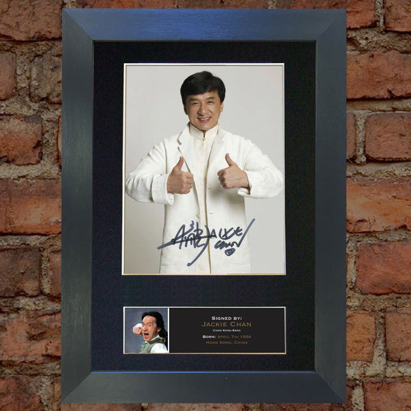 JACKIE CHAN Chan Kong-Sang Signed Autograph Mounted Photo Repro A4 Print 495