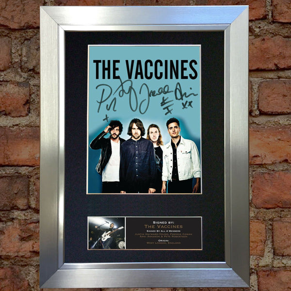 THE VACCINES Signed Autograph Mounted Photo Reproduction PRINT A4 566