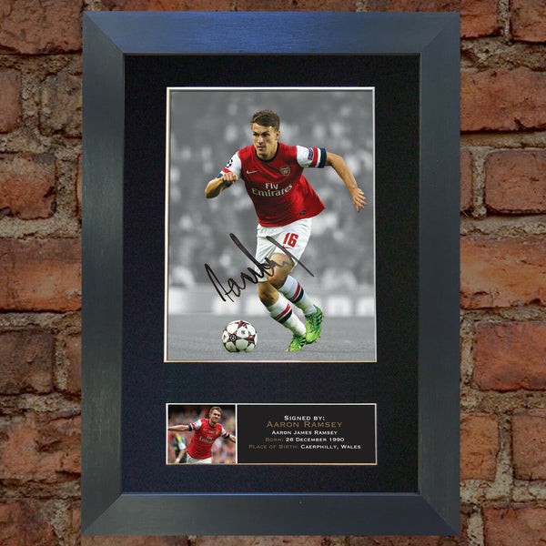 AARON RAMSEY football Signed Autograph Mounted Photo REPRODUCTION PRINT A4 403