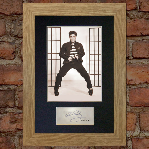 ELVIS PRESLEY JAIL HOUSE ROCK Autograph Mounted Photo Reproduction PRINT A4 409