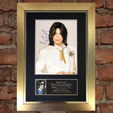 MICHAEL JACKSON Memorial Mounted Signed Photo Reproduction Autograph Print A4 68