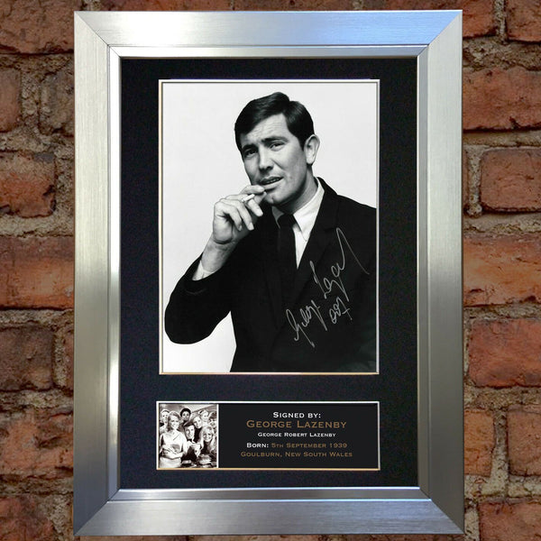 GEORGE LAZENBY Signed Autograph Mounted Photo Reproduction A4 276