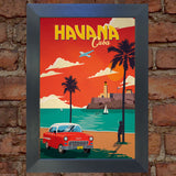 HAVANA VINTAGE RETRO TRAVEL Poster Nostalgic Home Art Print Wall Decor #34