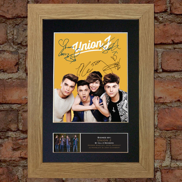 UNION J No2 Mounted Signed Photo Reproduction Autograph Print A4 350