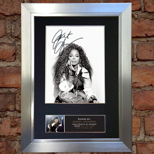 JANET JACKSON Quality Autograph Mounted Signed Photo Reproduction PRINT A4 670