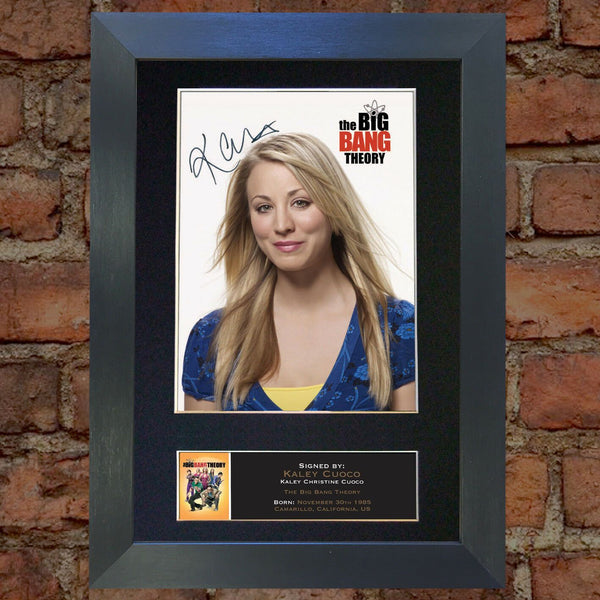KALEY CUOCO Big Bang Mounted Signed Photo Reproduction Autograph Print A4 354