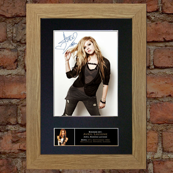 AVRIL LAVIGNE Mounted Signed Photo Reproduction Autograph Print A4 219