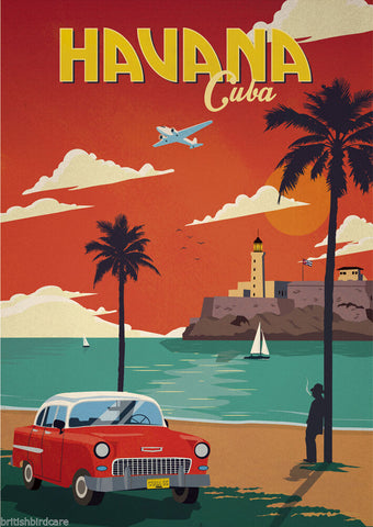 HAVANA VINTAGE RETRO TRAVEL Poster Nostalgic Home Art Print Wall Decor #34